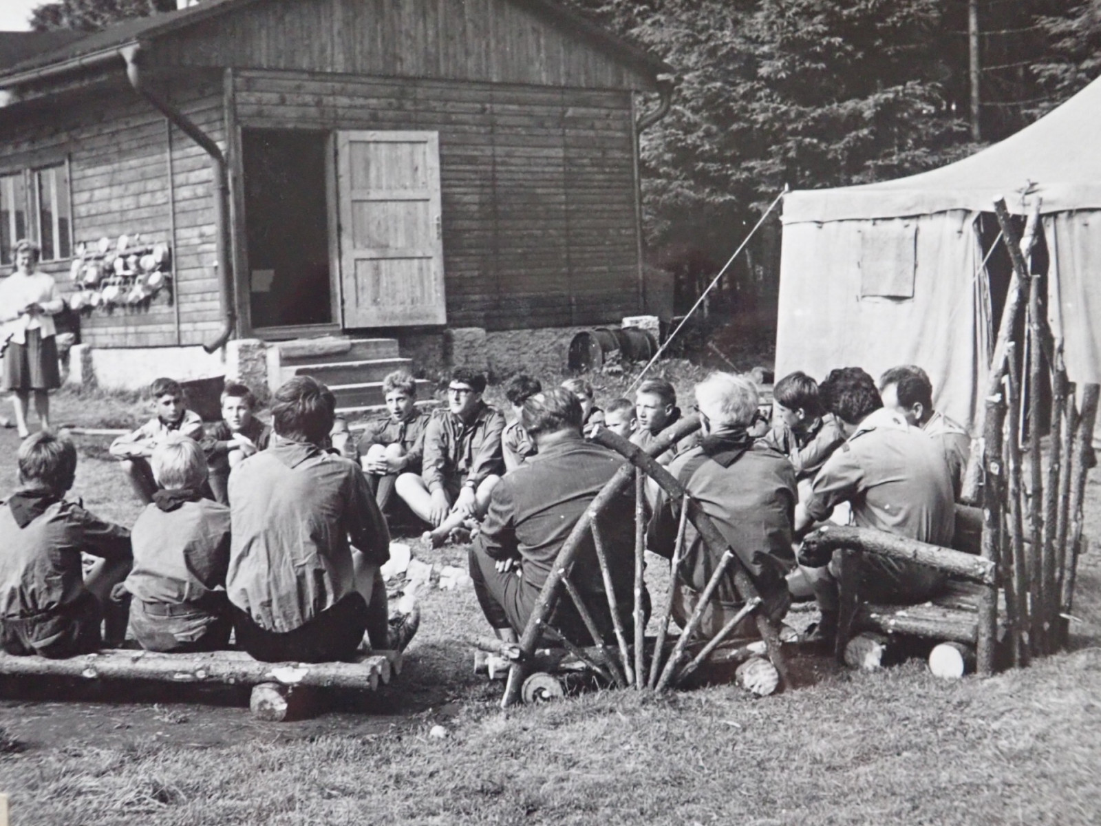 St�ediskov� t�bor Medlov 1968.